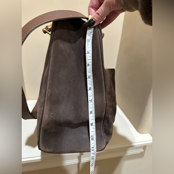 Authentic Gucci Large Bamboo Suede 2 way Carry Tote - Picture 9 of 9